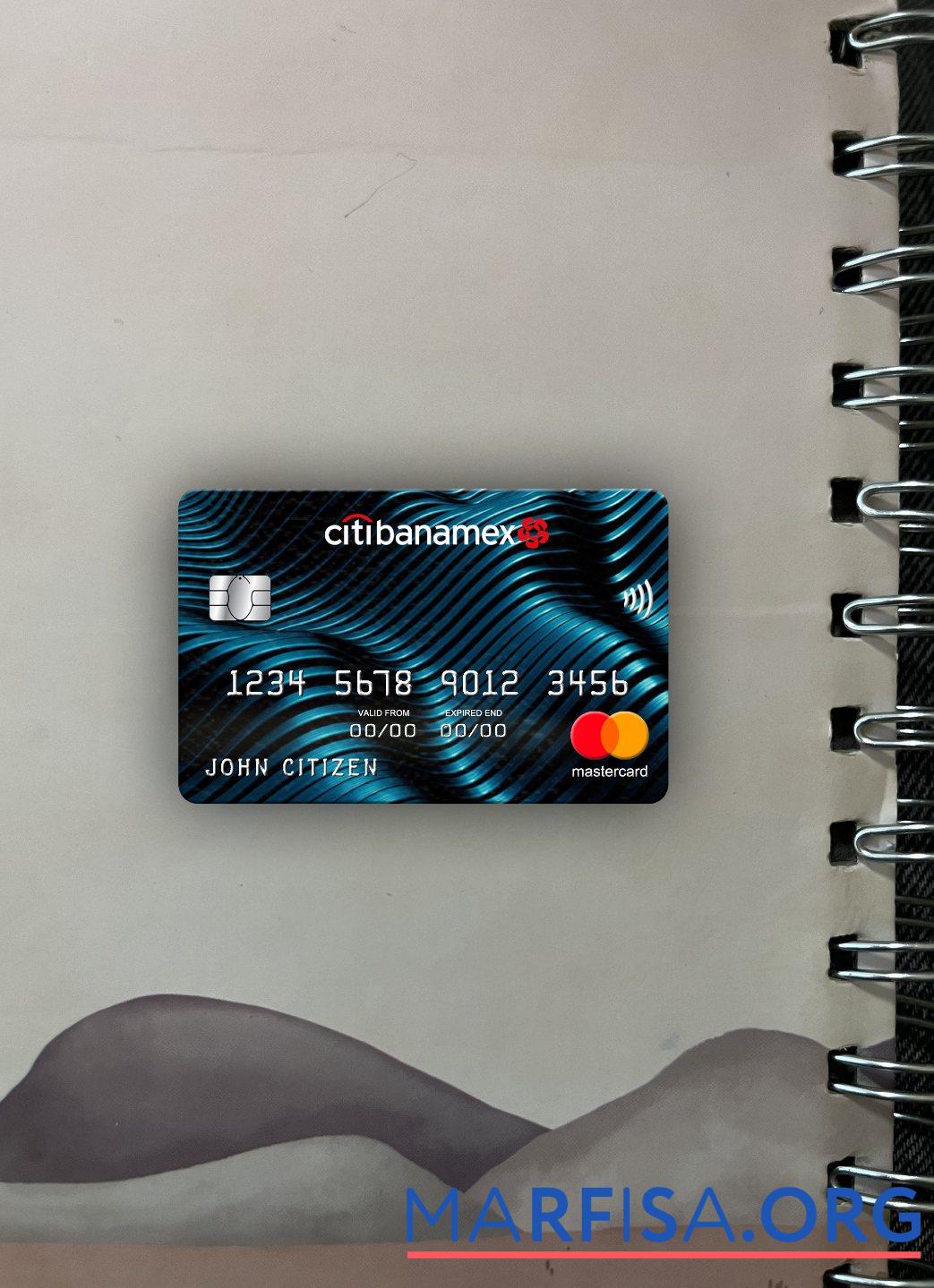 Blank Mexico Citibanamex bank mastercard photolook front sample